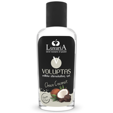 INTIMATELINE LUXURIA - VOLUPTAS GEL DE MASSAGEM COMESTÍVEL EFEITO AQUECEDOR - COCO E CREME 100 ML - Sexshoptuga 