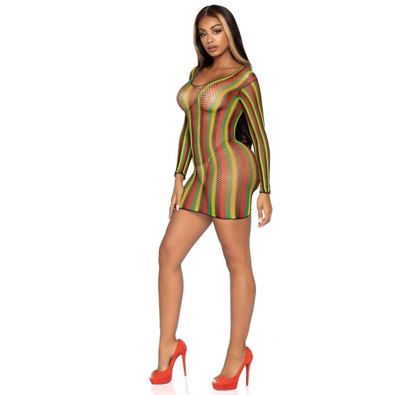 LEG AVENUE - RASTA MINI VESTIDO TAMANHO ÚNICO - Sexshoptuga  Sexshoptuga 