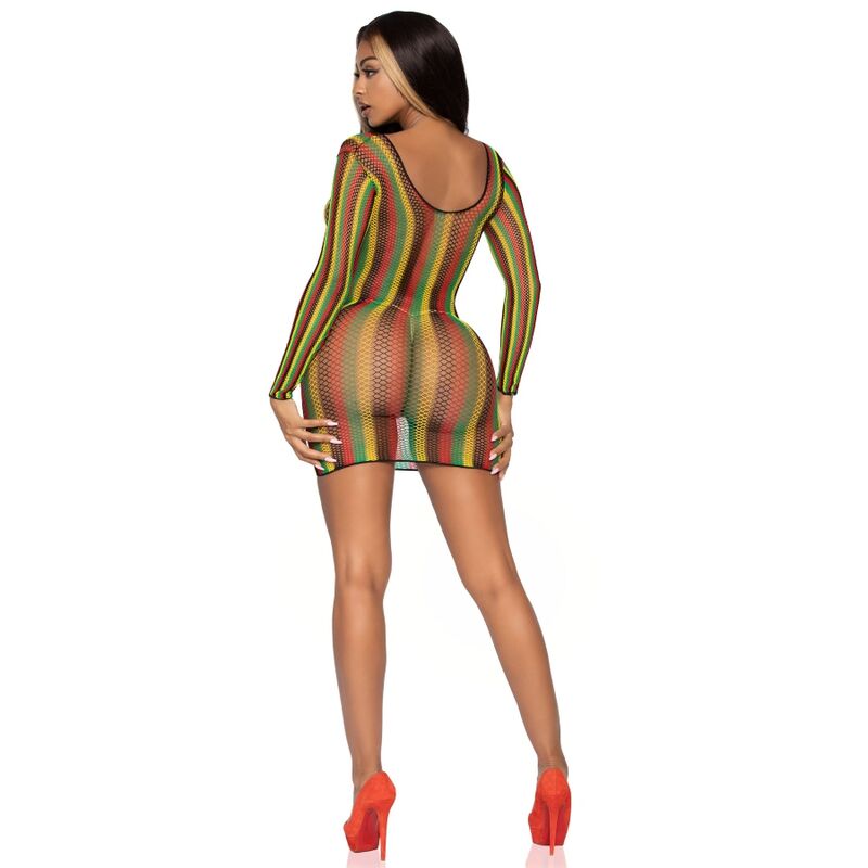 LEG AVENUE - RASTA MINI VESTIDO TAMANHO ÚNICO - Sexshoptuga  Sexshoptuga 