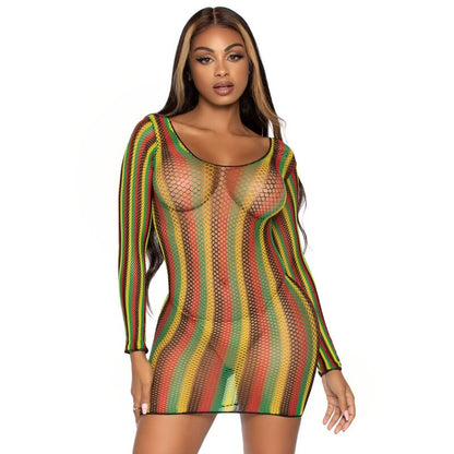 LEG AVENUE - RASTA MINI VESTIDO TAMANHO ÚNICO - Sexshoptuga 