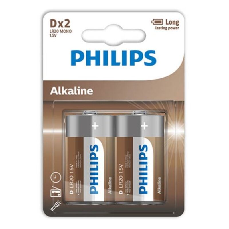 PHILIPS - BATERIA ALCALINA D LR20 BLISTER*2 - Sexshoptuga  Sexshoptuga 