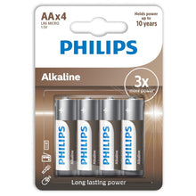 PHILIPS - PILHAS ALCALINAS AA LR6 PACK 4 - Sexshoptuga 