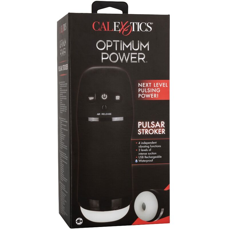 CALEXOTICS - FUNÕES DE VIBRAO E SUCO DO OPTIMUM POWER STROKER - Sexshoptuga 