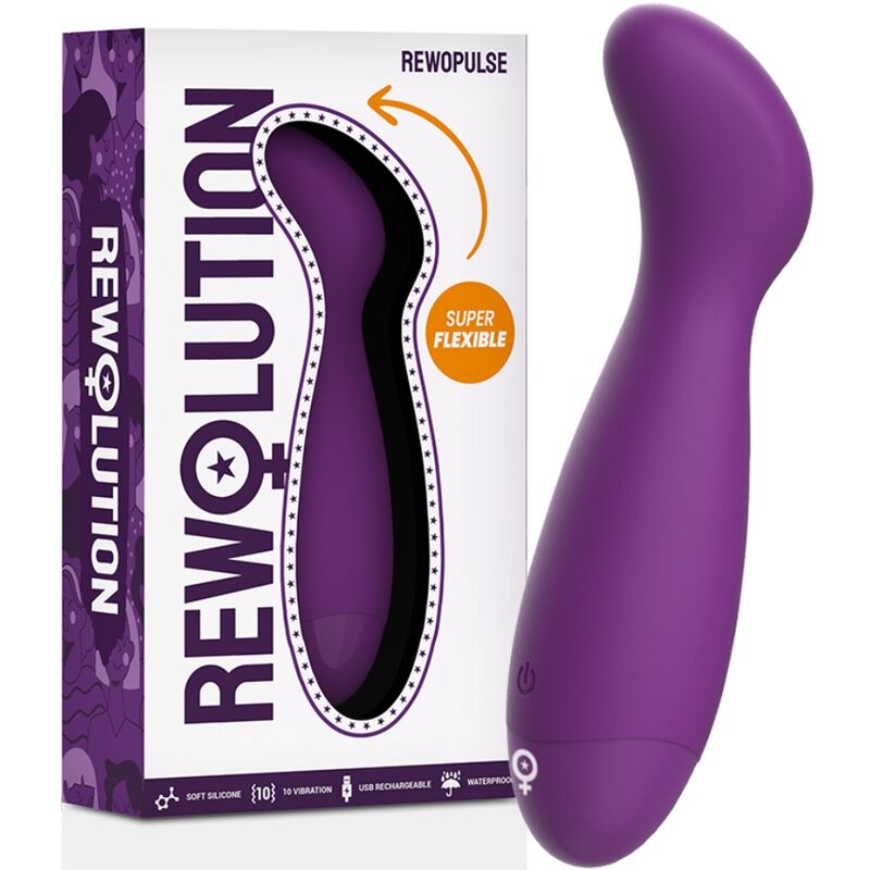 REWOLUTION - REWOPULSE VIBRADOR FLEXÍVEL ESTIMULADOR DE PONTO G - Sexshoptuga  Sexshoptuga 