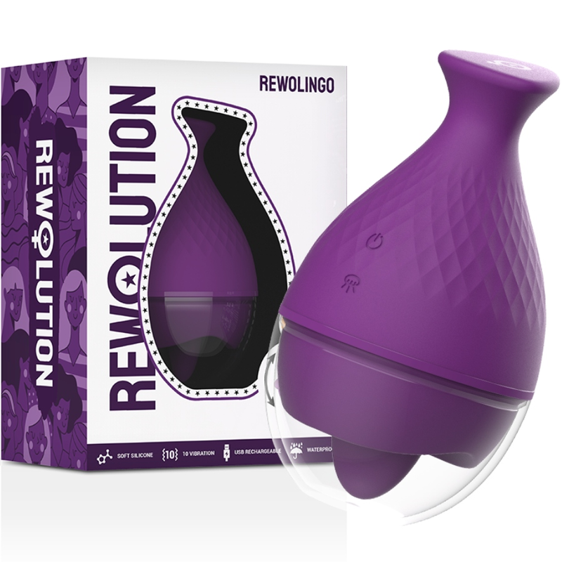 REWOLUTION - VIBRADOR REWOLINGO COM LÍNGUA - Sexshoptuga 