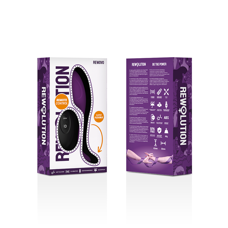 REWOLUTION - CONTROLE REMOTO DO VIBRADOR DE OVO REWOVO - Sexshoptuga  Sexshoptuga 