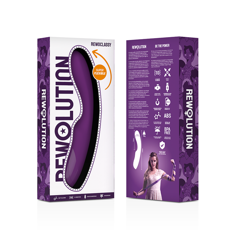 REWOLUTION - VIBRADOR FLEXÍVEL REWOCLASSY - Sexshoptuga  Sexshoptuga 