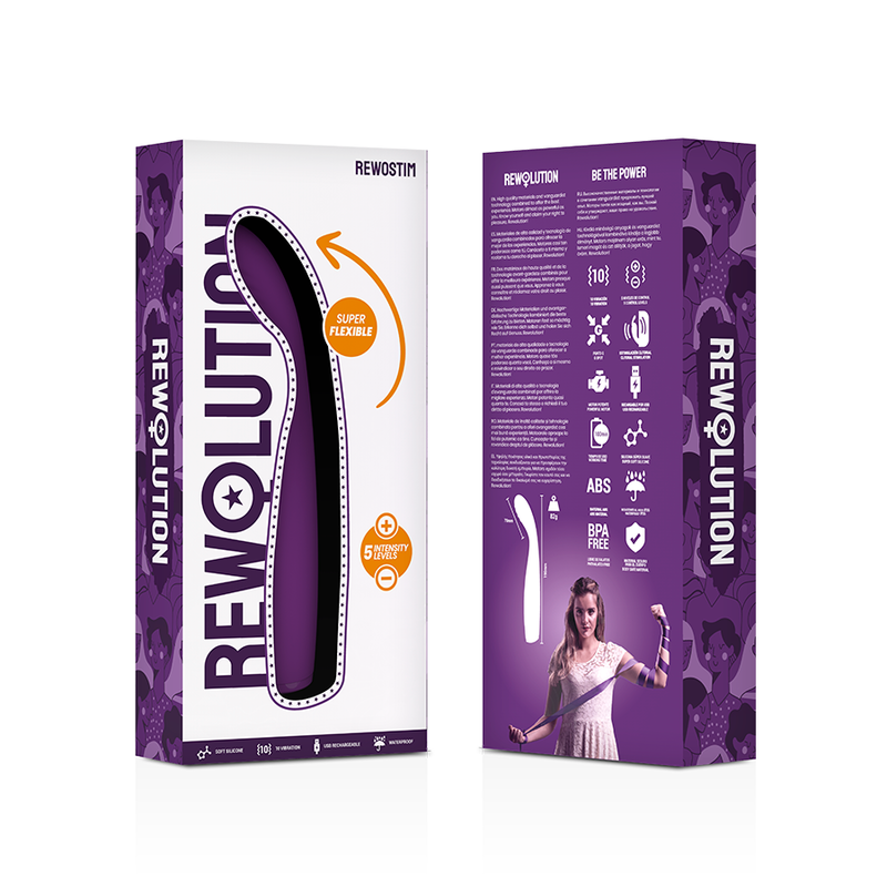 REWOLUTION - VIBRADOR FLEXÍVEL REWOSTIM - Sexshoptuga  Sexshoptuga 