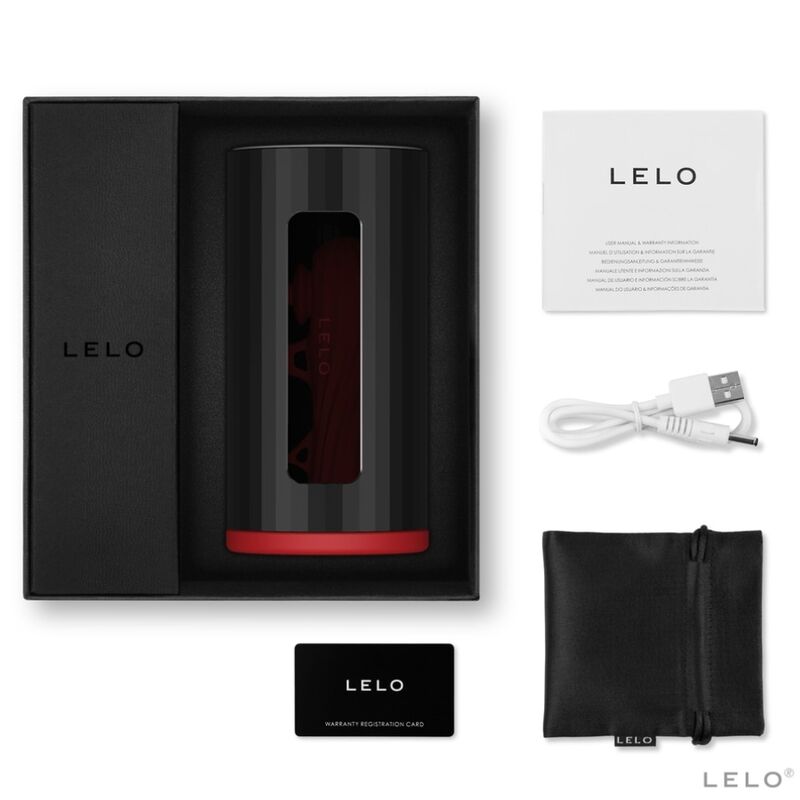 LELO - MASTURBADOR F1S V2 COM TECNOLOGIA SDK VERMELHO - PRETO - Sexshoptuga  Sexshoptuga 