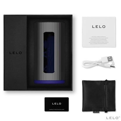 LELO - MASTURBADOR F1S V2 COM TECNOLOGIA SDK AZUL E METAL - Sexshoptuga 