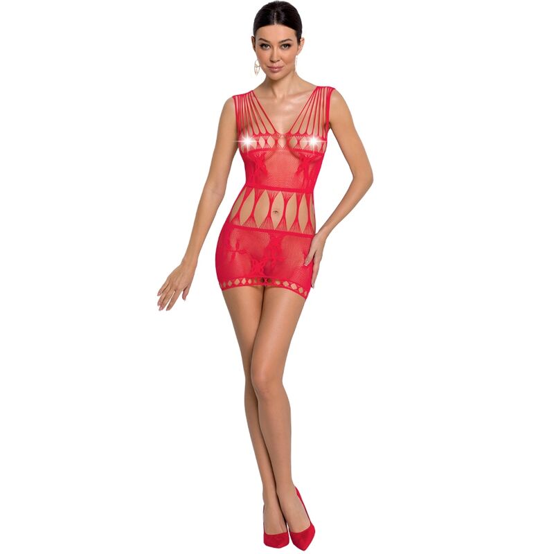 PASSION - WOMAN BS090 BODYSTOCKING ROJO TALLA UNICA - Sexshoptuga  Sexshoptuga 