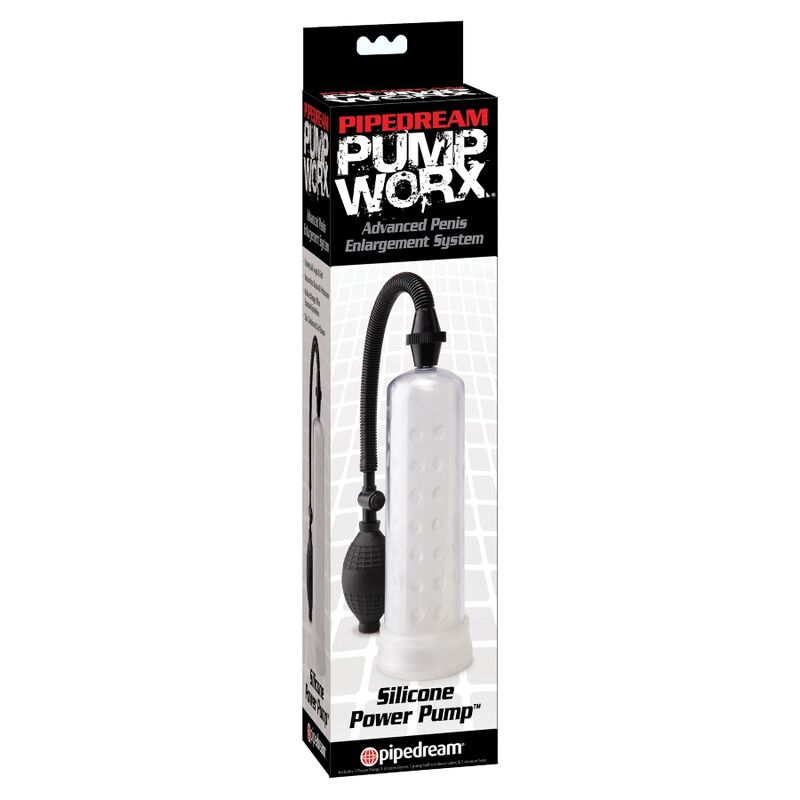 PUMP WORX - SILICONE POWER PUMP CLEAR - Sexshoptuga  Sexshoptuga 