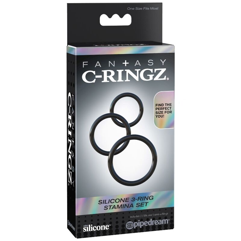 FANTASY C-RINGZ - CONJUNTO DE ESTAMINA DE 3 ANEL DE SILICONE - Sexshoptuga 