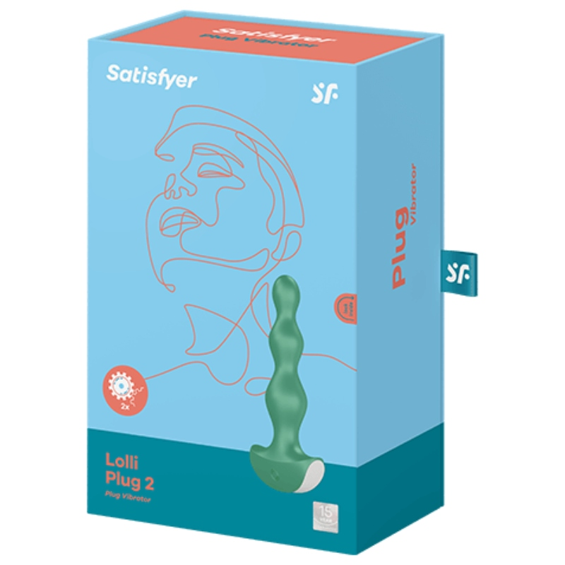 SATISFYER - VIBRADOR LOLLI PLUG 2 PLUG VERDE - Sexshoptuga  Sexshoptuga 