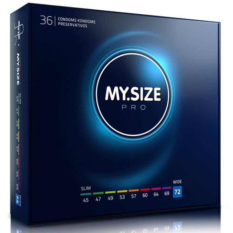 MY SIZE - PRO PRESERVATIVOS 72 MM 36 UNIDADES - Sexshoptuga 