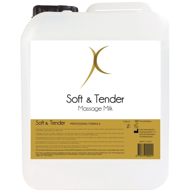 SOFT AND TENDER - LEITE MACIO E MACIO MASSAGEM 5000 ML - Sexshoptuga  Sexshoptuga 