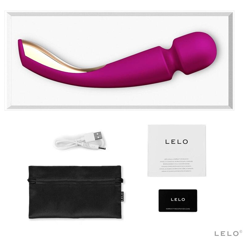 LELO - SMART WAND MÉDIO 2 MASSAGEADOR ROSE PROFUNDO - Sexshoptuga 