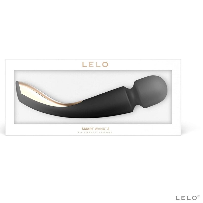 LELO - SMART MEDIUM WAND 2 MASSAGER PRETO - Sexshoptuga  Sexshoptuga 