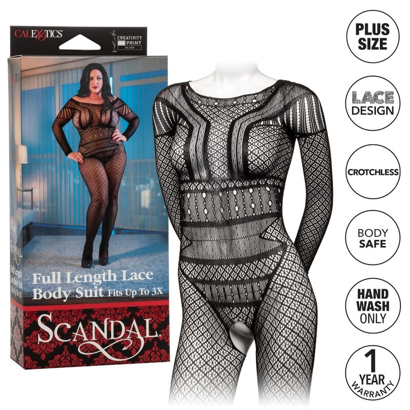 CALEXOTICS - LACE BODY SUIT PLUS SIZE - Sexshoptuga  Sexshoptuga 