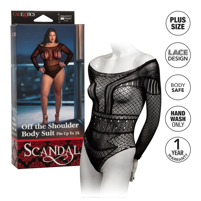 CALEXOTICS - TERNO DE OMBRO SCANDAL PLUS SIZE - Sexshoptuga 