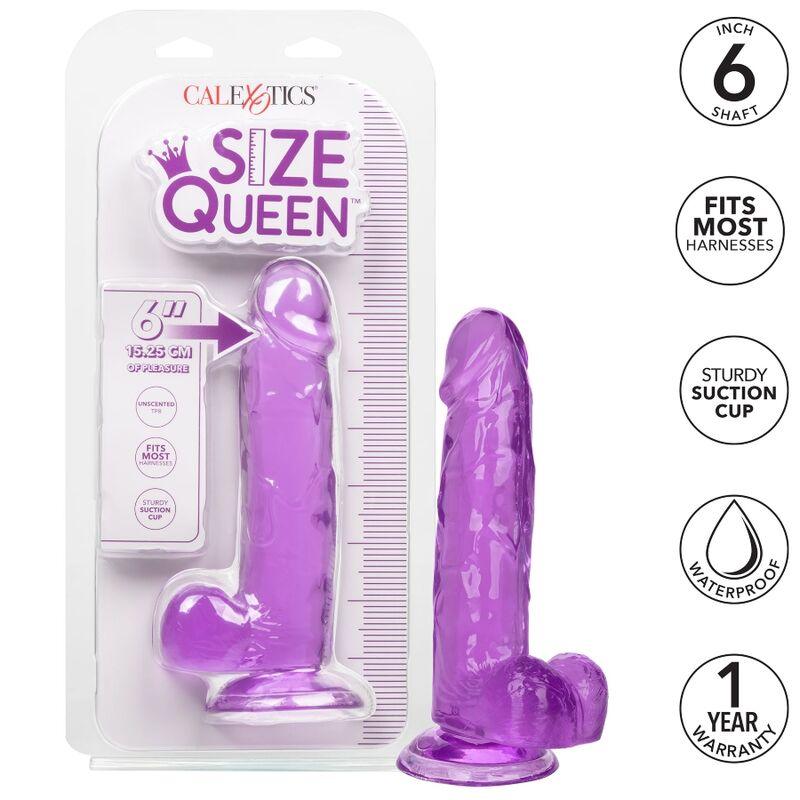 CALEXOTICS - DILDO QUEEN TAMANHO ROXO 15.3 CM - Sexshoptuga 