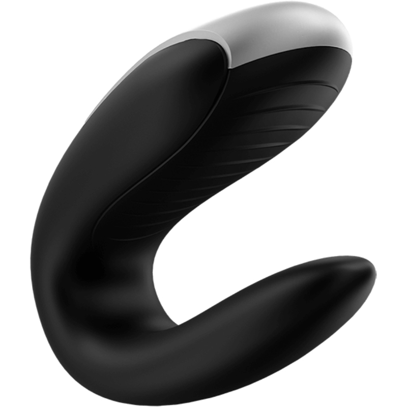 SATISFYER - VIBRADOR DOUBLE FUN PARTNER PRETO - Sexshoptuga  Sexshoptuga 