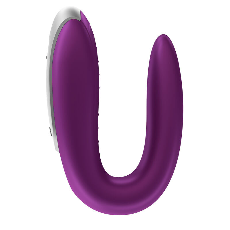 SATISFYER - VIBRADOR DOUBLE FUN PARTNER ROXO - Sexshoptuga  Sexshoptuga 