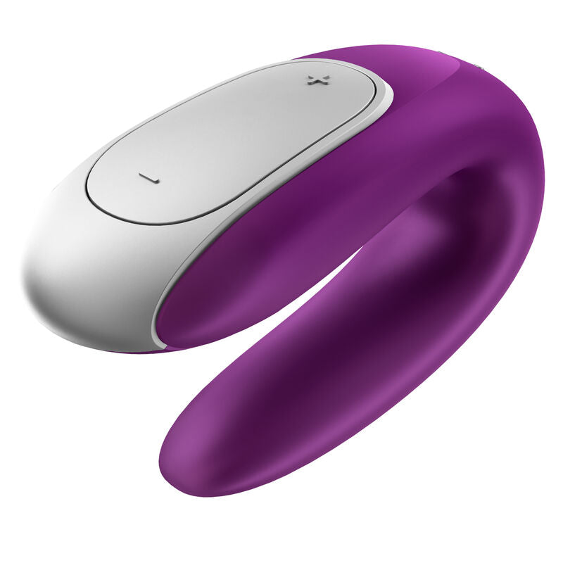 SATISFYER - VIBRADOR DOUBLE FUN PARTNER ROXO - Sexshoptuga  Sexshoptuga 