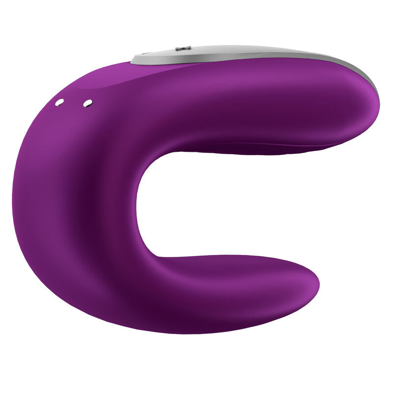 SATISFYER - VIBRADOR DOUBLE FUN PARTNER ROXO - Sexshoptuga  Sexshoptuga 