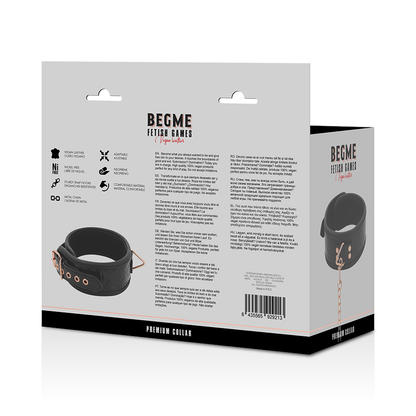 BEGME - BLACK EDITION PREMIUM COLAR DE COURO VEGAN - Sexshoptuga 