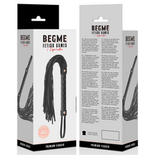 BEGME - BLACK EDITION FLOGGER DE COURO VEGANO - Sexshoptuga  Sexshoptuga 