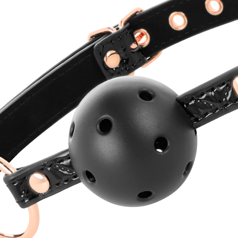 BEGME - BLACK EDITION BOLA GAG VEGAN COURO - Sexshoptuga  Sexshoptuga 