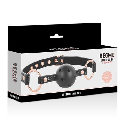 BEGME - BLACK EDITION BOLA GAG VEGAN COURO - Sexshoptuga 