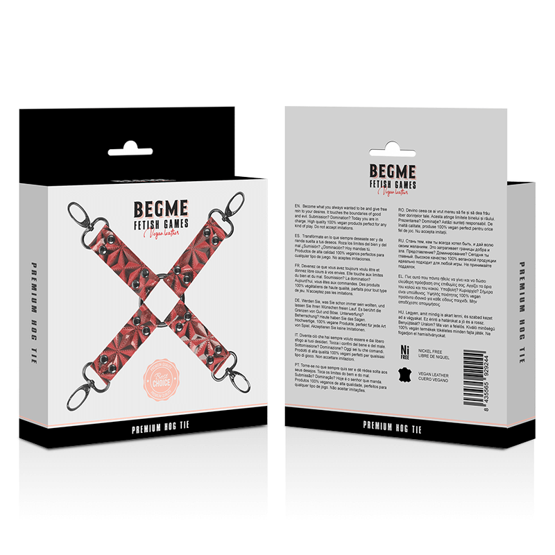 BEGME - GRAVATA DE PORCO DE COURO VEGANO PREMIUM RED EDITION - Sexshoptuga  Sexshoptuga 