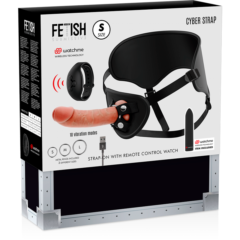 FETISH SUBMISSIVE CYBER STRAP - ARNÊS COM DILDO E BALA CONTROLE REMOTO TECNOLOGIA WATCHME S - Sexshoptuga  Sexshoptuga 