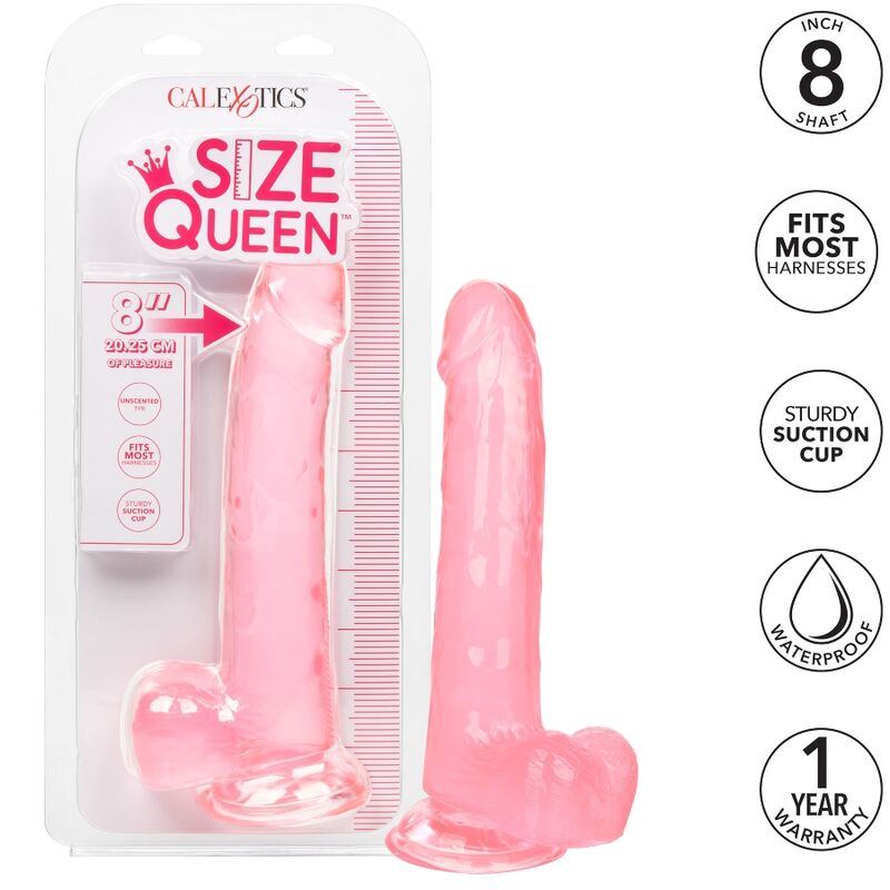 CALEXOTICS - DILDO QUEEN TAMANHO ROSA 20.3 CM - Sexshoptuga 