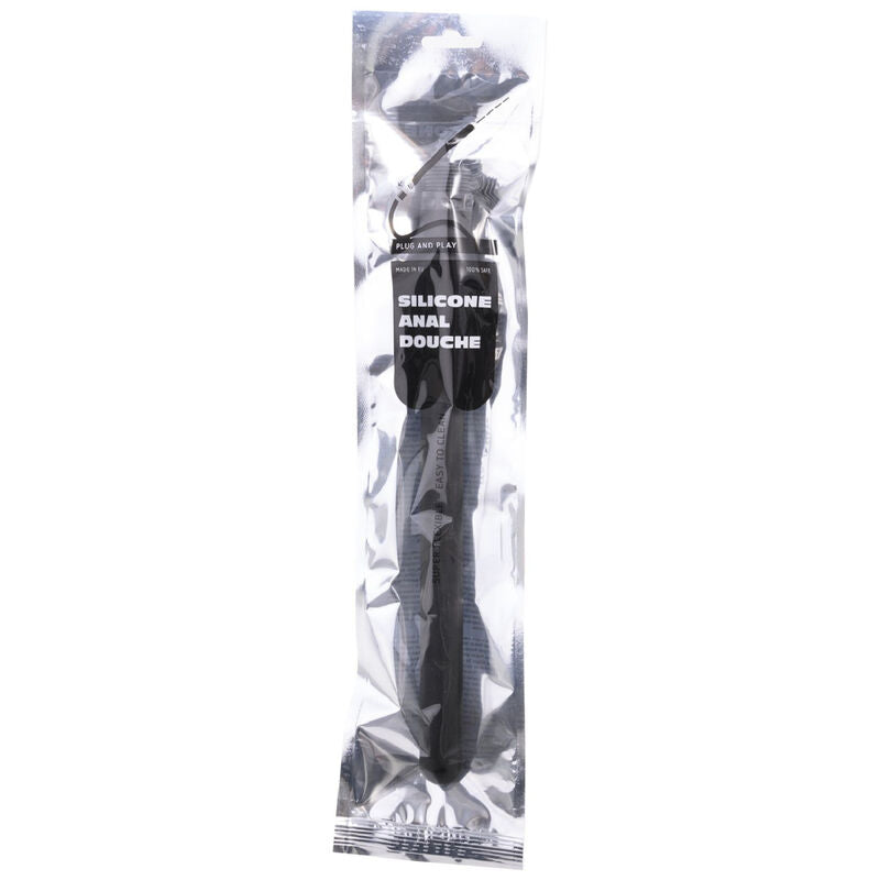 ALL BLACK - ROLHA DE SISTEMA DE SILICONE ANAL PARA CHUVEIRO 27 CM - Sexshoptuga  Sexshoptuga 