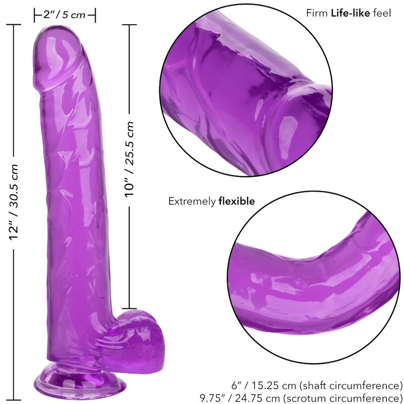 CALEXOTICS - DILDO QUEEN TAMANHO ROXO 25.5 CM - Sexshoptuga 