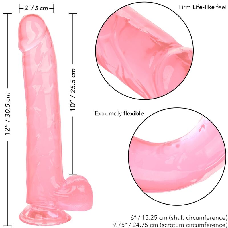 CALEXOTICS - DILDO QUEEN TAMANHO ROSA 25.5 CM - Sexshoptuga 