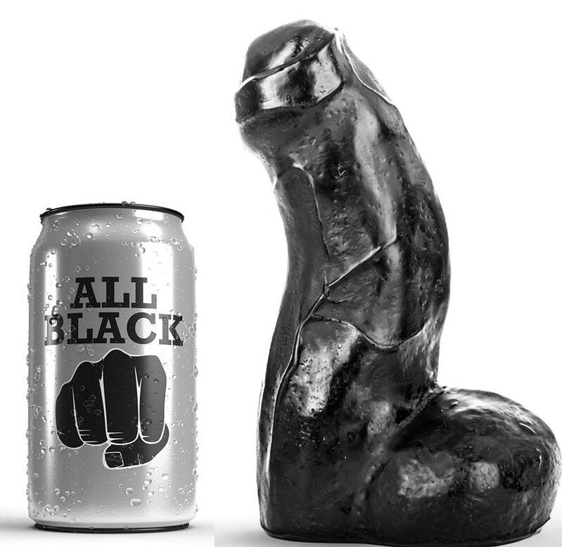 ALL BLACK - DONG REALISTA PRETO 17 CM - Sexshoptuga  Sexshoptuga 