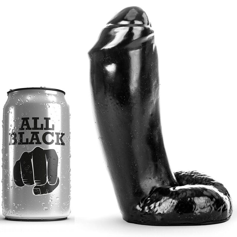 ALL BLACK - DILDO REALÍSTICO 18 CM - Sexshoptuga 