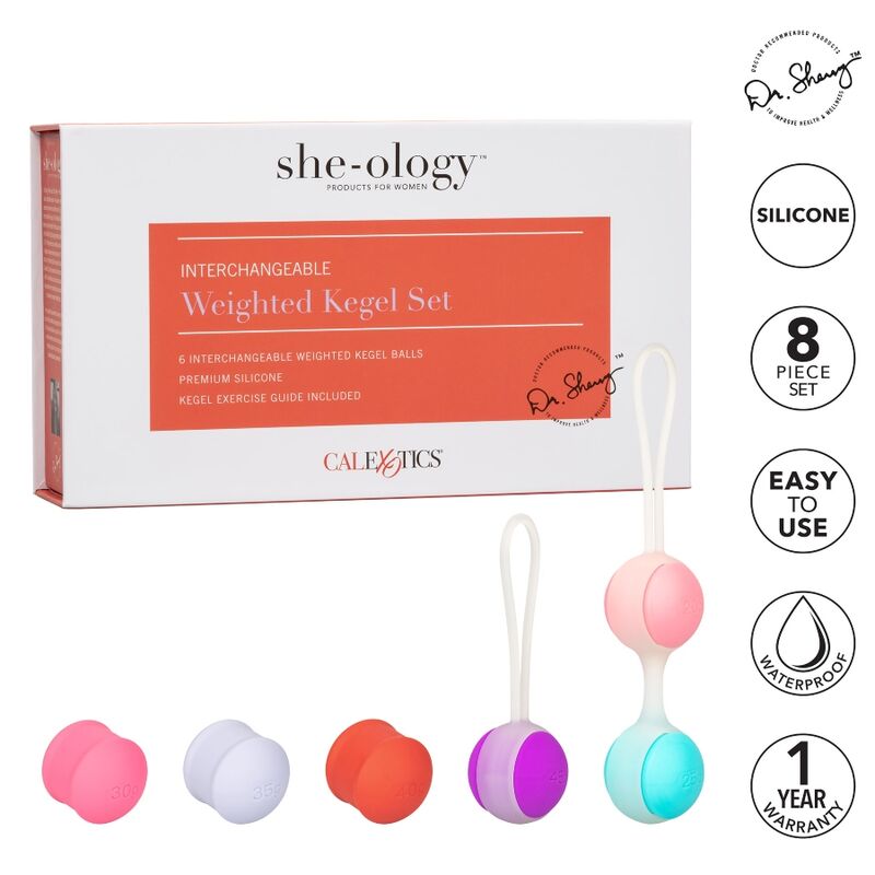 CALEXOTICS - SHE-OLOGY CONJUNTO BOLAS KEGEL INTERCAMBIVEIS - Sexshoptuga 