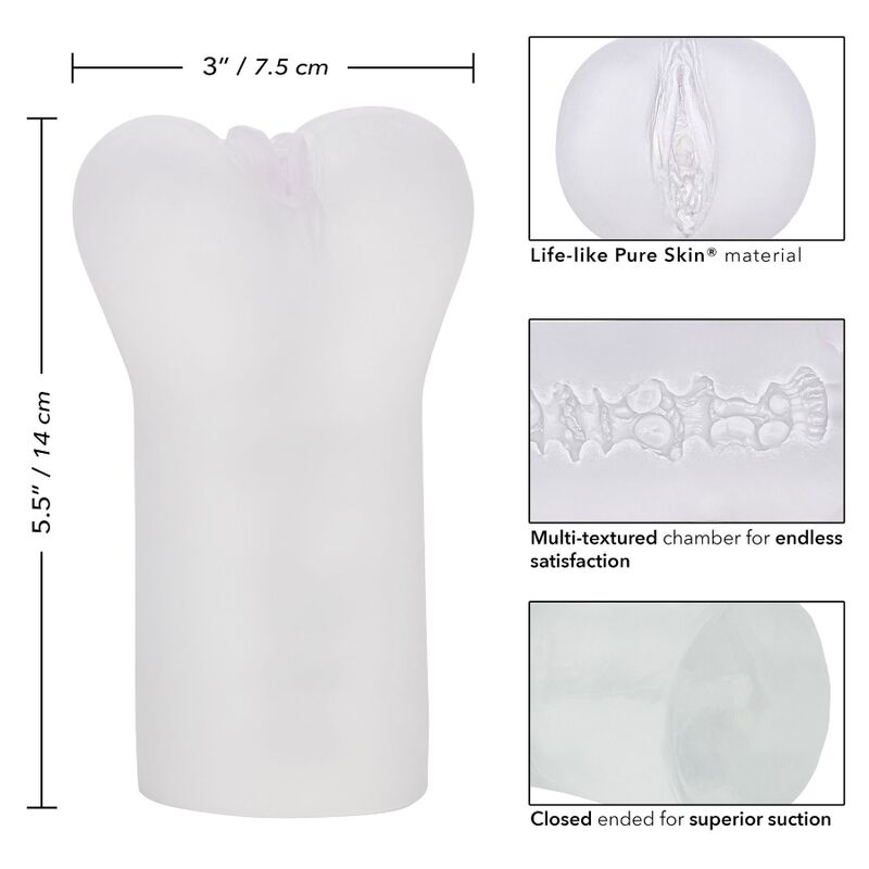 CALEXOTICS - BOUNDLESS VULVA STROKER TRANSPARENTE - Sexshoptuga  Sexshoptuga 