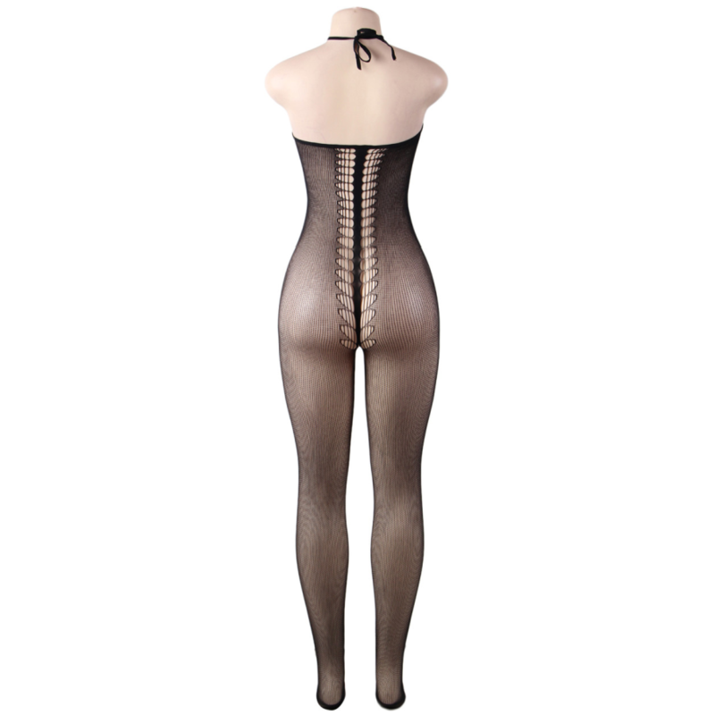 QUEEN LINGERIE - HALTER NECK BODYSTOCKING S/L - Sexshoptuga  Sexshoptuga 