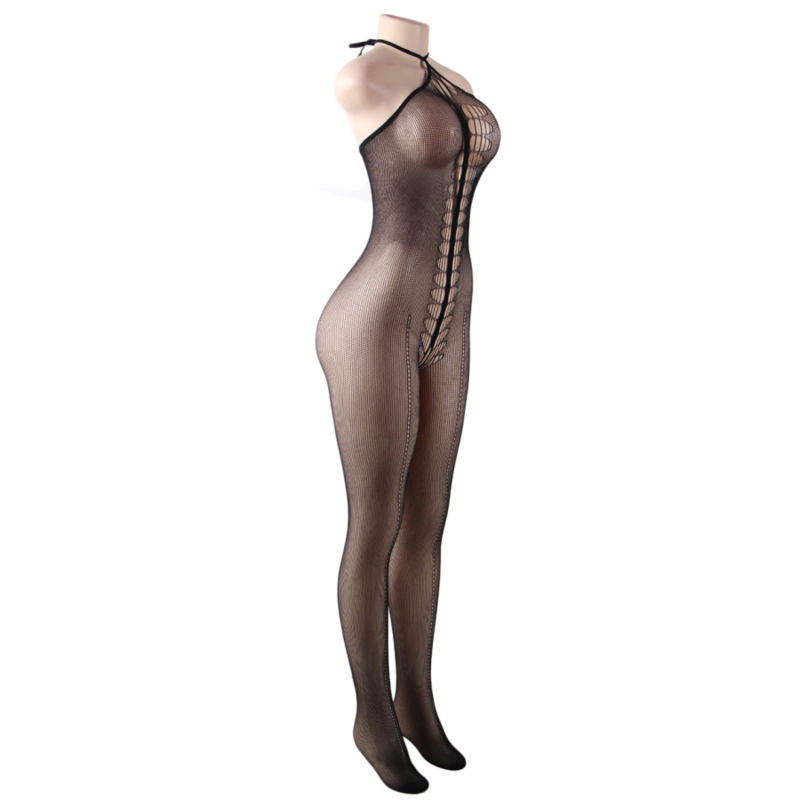 QUEEN LINGERIE - HALTER NECK BODYSTOCKING S/L - Sexshoptuga  Sexshoptuga 