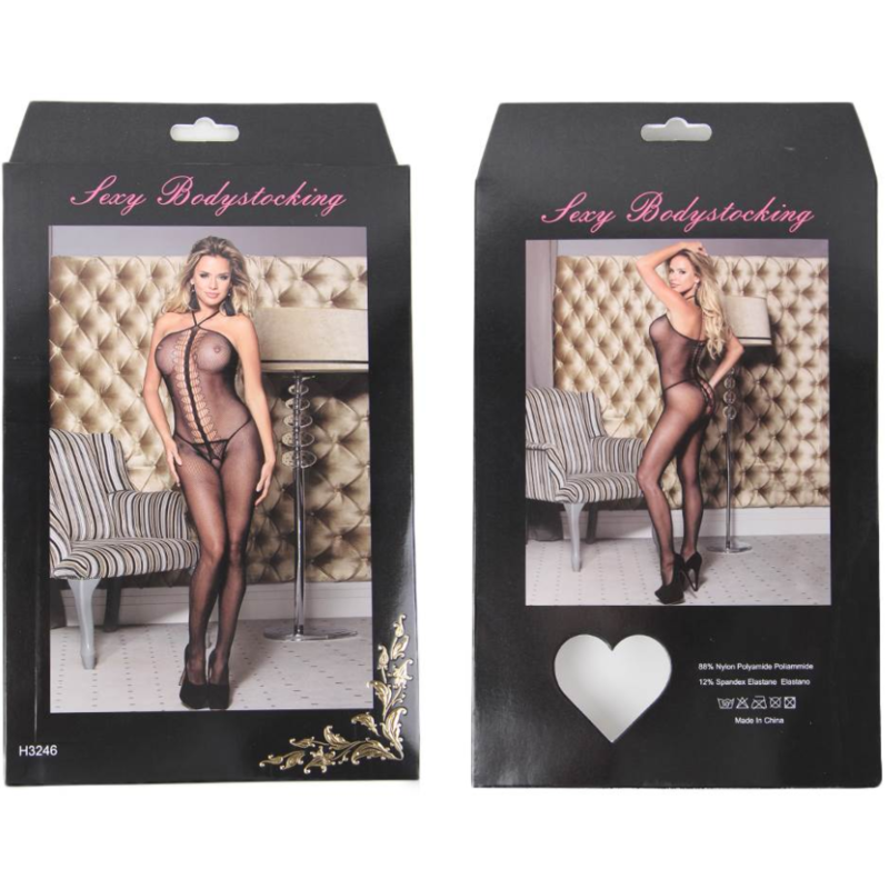 QUEEN LINGERIE - HALTER NECK BODYSTOCKING S/L - Sexshoptuga  Sexshoptuga 