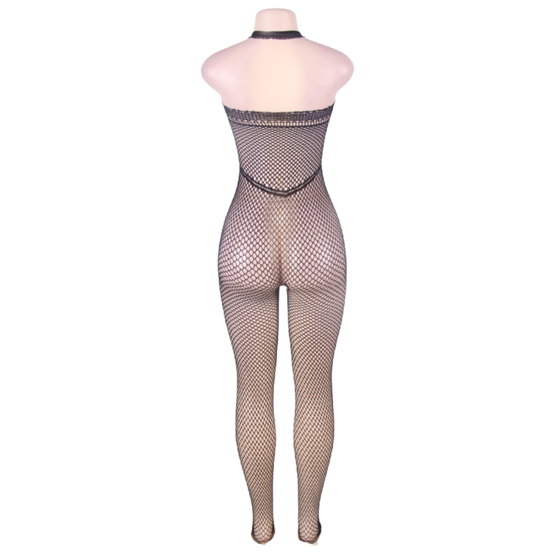 QUEEN LINGERIE - HALTER NECK E OPEN BACK BODYSTOCKING S/L - Sexshoptuga  Sexshoptuga 