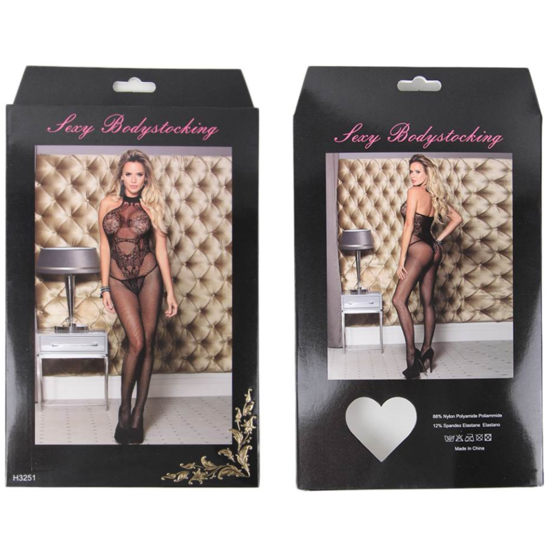 QUEEN LINGERIE - BARE BACK BODYSTOCKING S/L - Sexshoptuga  Sexshoptuga 