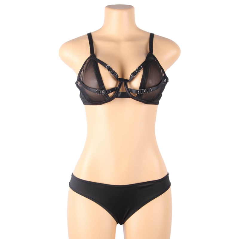 QUEEN LINGERIE - CONJUNTO DUAS PEAS S/M - Sexshoptuga  Sexshoptuga 