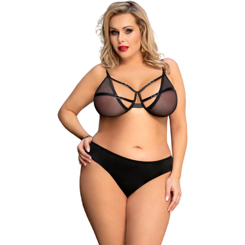 QUEEN LINGERIE - CONJUNTO DUAS PEAS S/M - Sexshoptuga  Sexshoptuga 